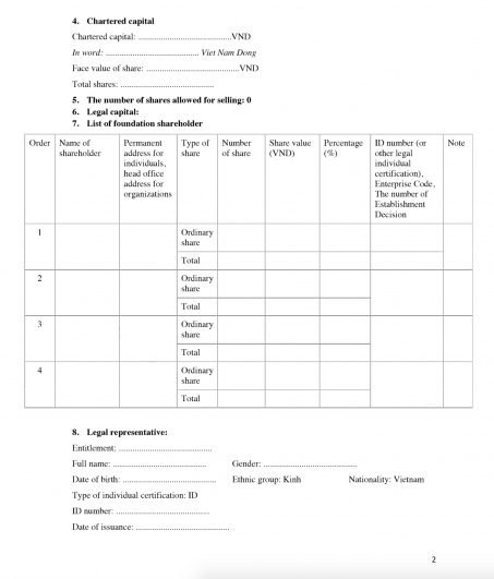 Enterprise Registration Certificate