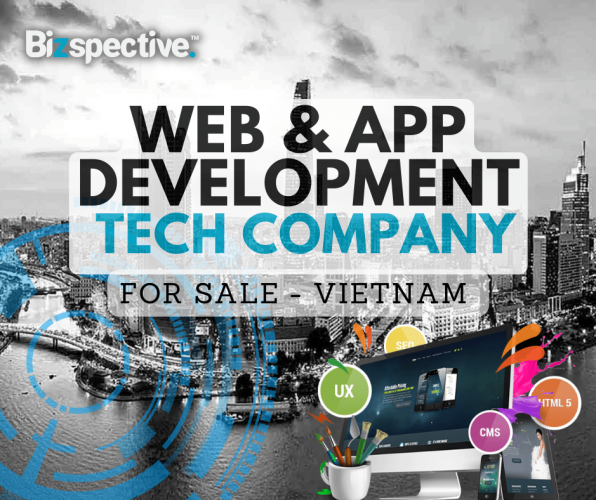 Web and app development tech company for sale in Vietnam.